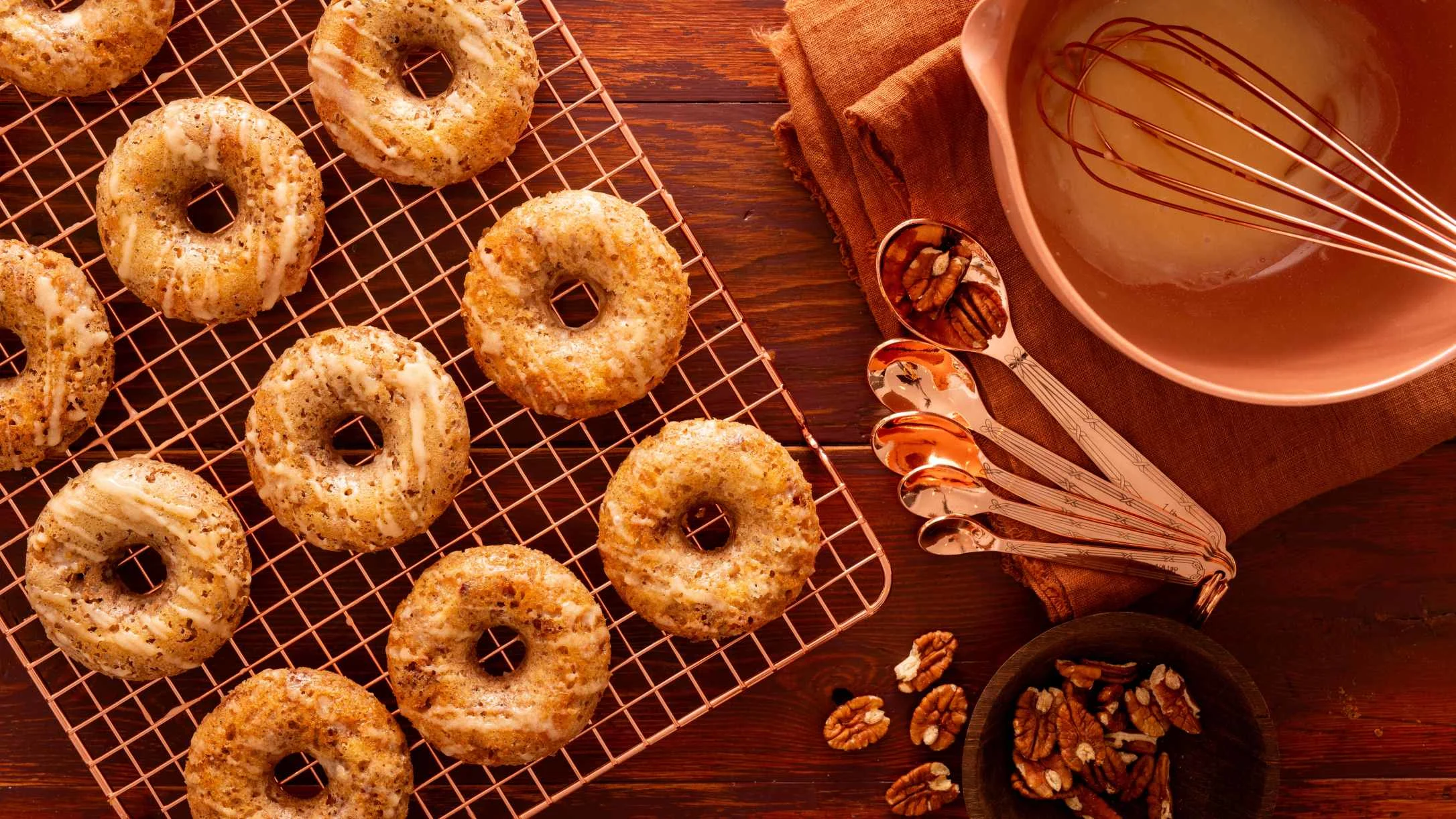 keto-cinnamon-pecan-donuts-with-maple-glaze