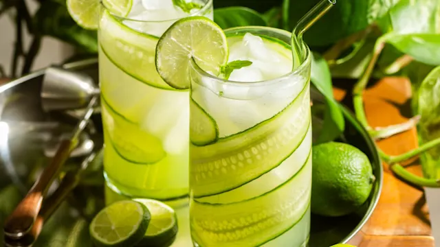 Low Carb Basil Gin Fizz